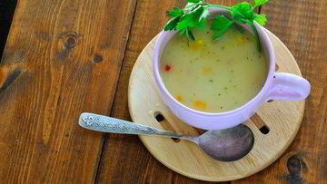 Рецепт Молочного супа из трески с сельдереем и перцем