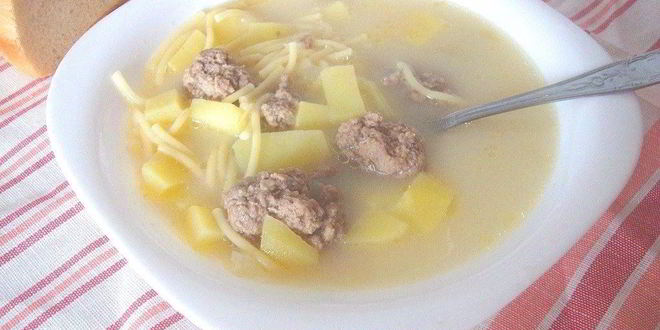Рецепт Молочного супа с фрикадельками