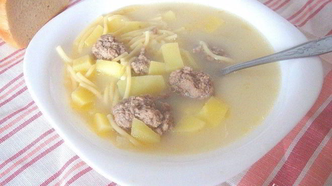Рецепт молочного супа с фрикадельками