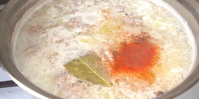 Рецепт молочного супа с фрикадельками