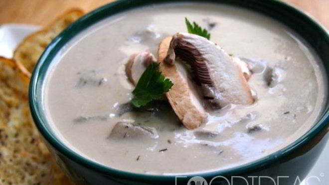 Рецепт молочного супа с грибами