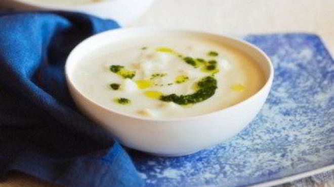 Рецепт молочного супа с клецками и цветной капустой