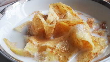 Рецепт Молочного супа с лапшой из крахмальных блинов