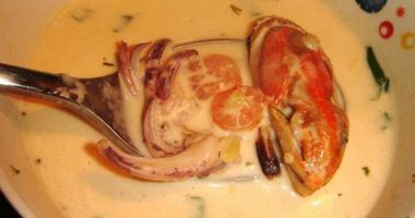Рецепт Молочного супа с морепродуктами