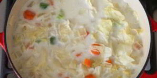 Рецепт молочного супа с овощами