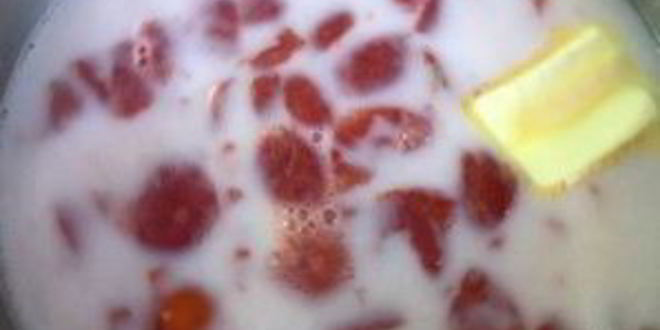 Рецепт молочного супа с томатами