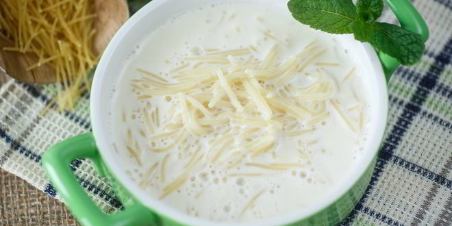 Рецепт Молочного супа с вермишелью для детей