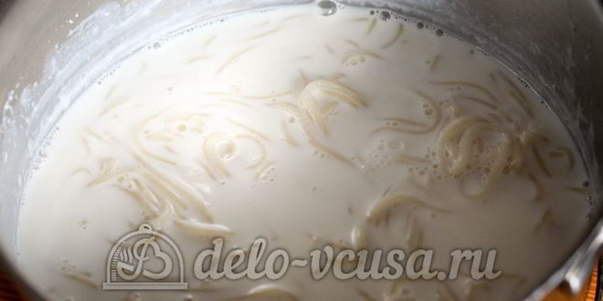 Рецепт молочного супа с вермишелью