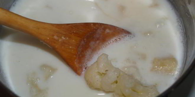 Рецепт супа молочного с цветной капустой