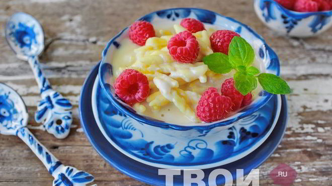 Рецепт супа молочного