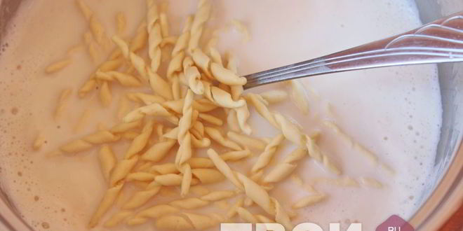 Рецепт супа молочного