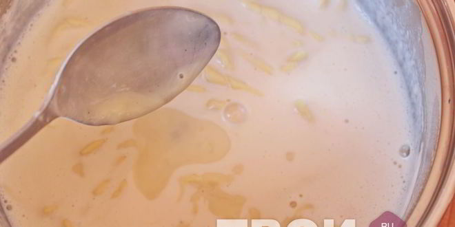 Рецепт супа молочного