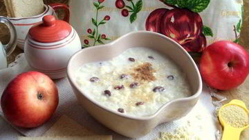 Рецепт Ванильно-молочного суп с кускусом