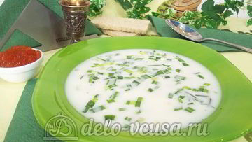 Рецепт Окрошки без мяса с красной икрой