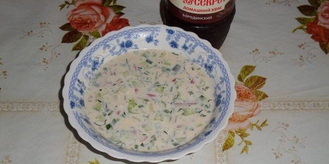 Рецепт окрошки деревенской