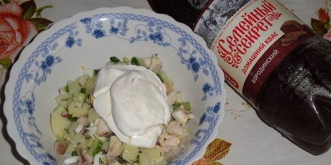Рецепт окрошки деревенской