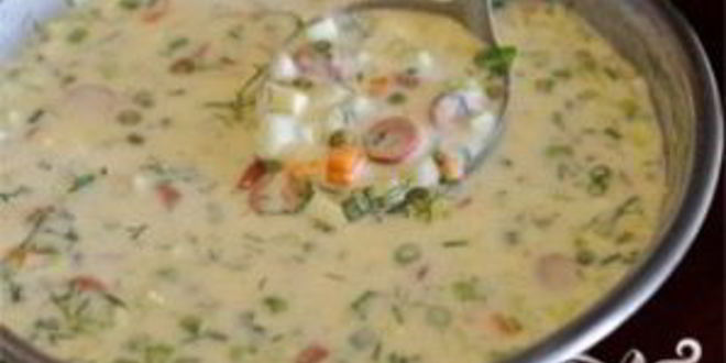 Рецепт окрошки на кефире и минералке