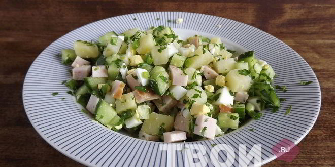 Рецепт окрошки на кефире