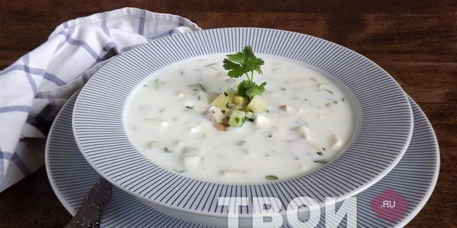 Рецепт окрошки на кефире