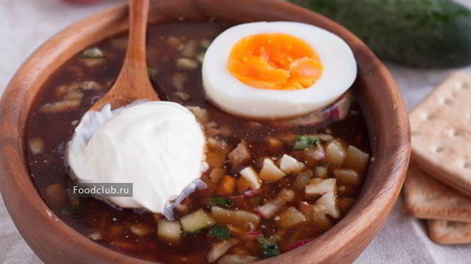 Рецепт окрошки на квасе