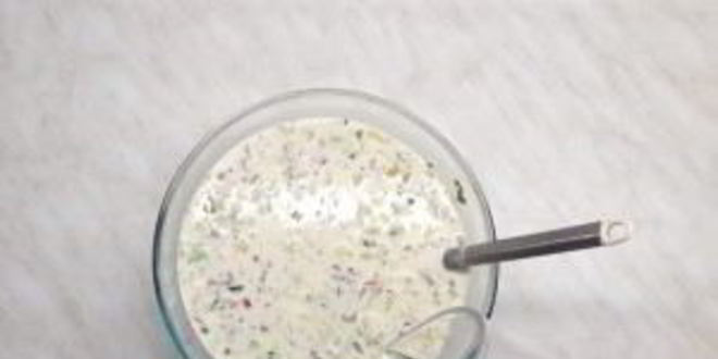 Рецепт окрошки на сметане с мясом