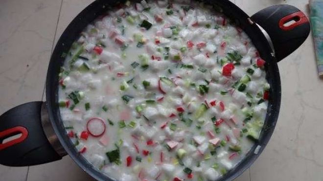 Рецепт окрошки на уксусе