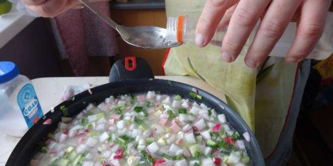 Рецепт окрошки на уксусе