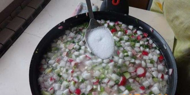 Рецепт окрошки на уксусе