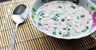 Рецепт Окрошки на воде с копченой колбасой