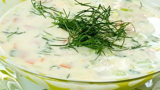 Рецепт Окрошки на воде с винным уксусом