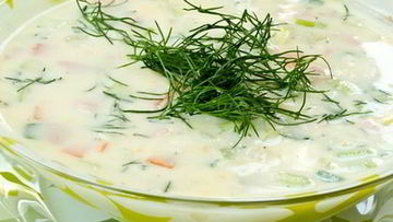 Рецепт Окрошки на воде с винным уксусом