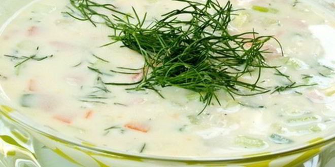 Рецепт Окрошки на воде с винным уксусом