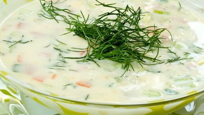 Рецепт окрошки на воде с винным уксусом