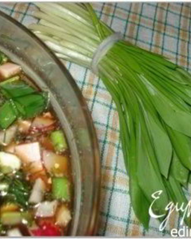 Рецепт окрошки с черемшой