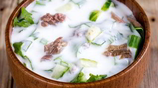 Рецепт Окрошки с говядиной и редькой