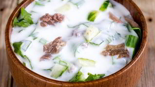 Рецепт Окрошки с говядиной и редькой