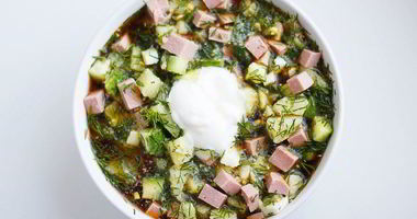 Рецепт Окрошки с картофелем и колбасой