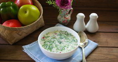 Рецепт Окрошки с копченой грудкой