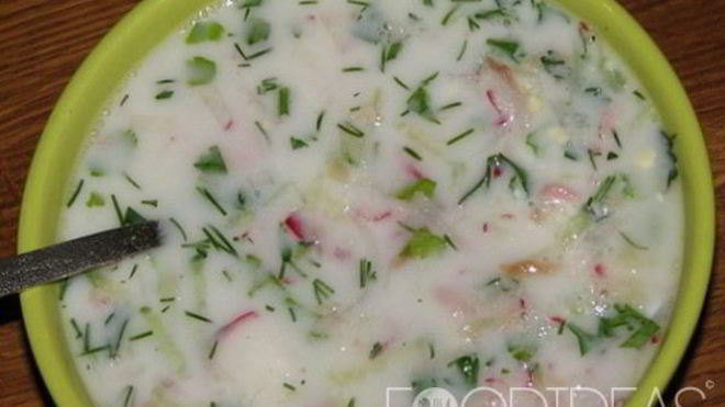 Рецепт окрошки с курицей