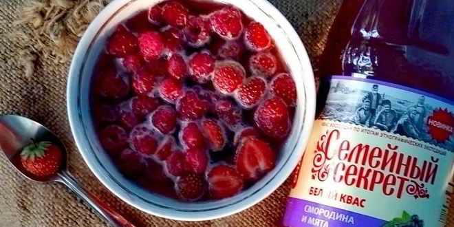 Рецепт ягодной окрошки