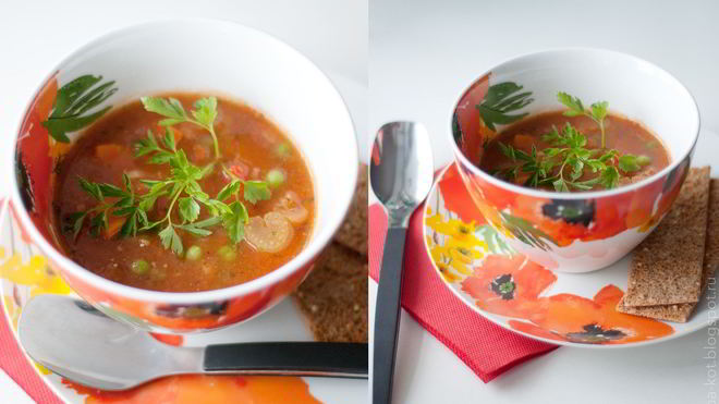 Рецепт густого овощной суп со спаржей