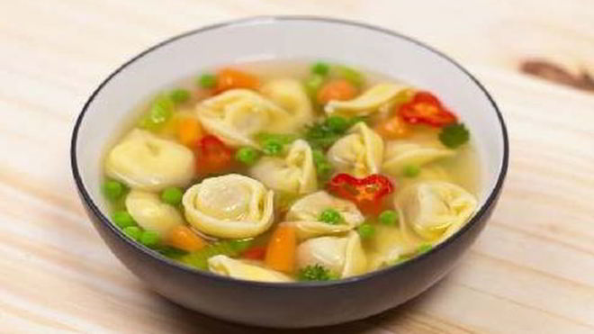 Рецепт картофельно-овощного суп с тортеллини