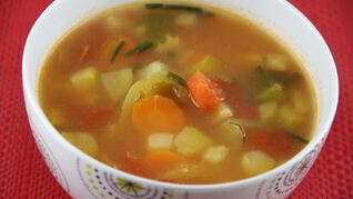 Рецепт Легкого супа из летних овощей с рисом