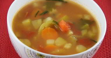 Рецепт Легкого супа из летних овощей с рисом