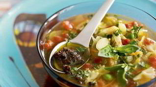 Рецепт Минестроне с тапенадой из маслин