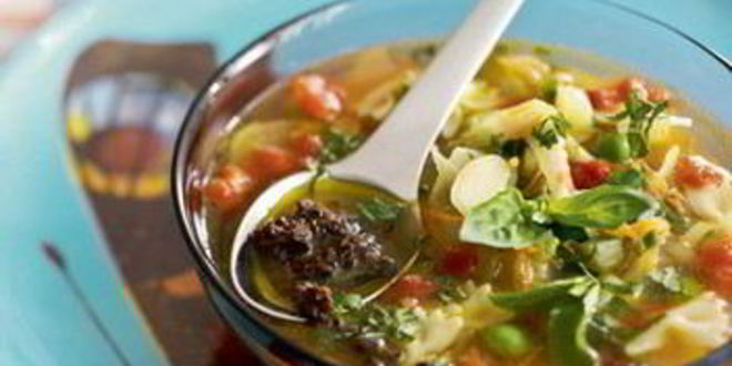 Рецепт Минестроне с тапенадой из маслин