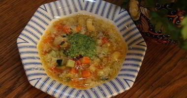 Рецепт Овощного итальянского супа с песто