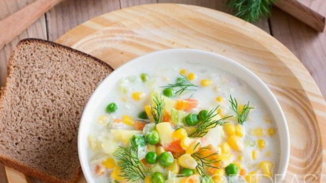 Рецепт овощного супа на молоке