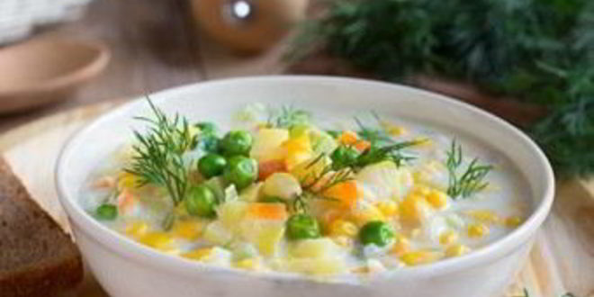 Рецепт овощного супа на молоке