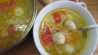 Рецепт Овощного супа с фрикадельками
